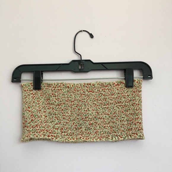 brandy melville ribbed floral bandeau - Picture 1 of 2